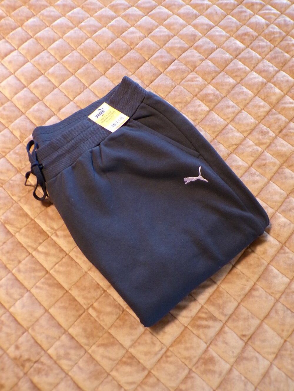 PUMA NWT Ladies' Fleece Straight Leg Pant BLACK Size - XXL Inseam 30.5"